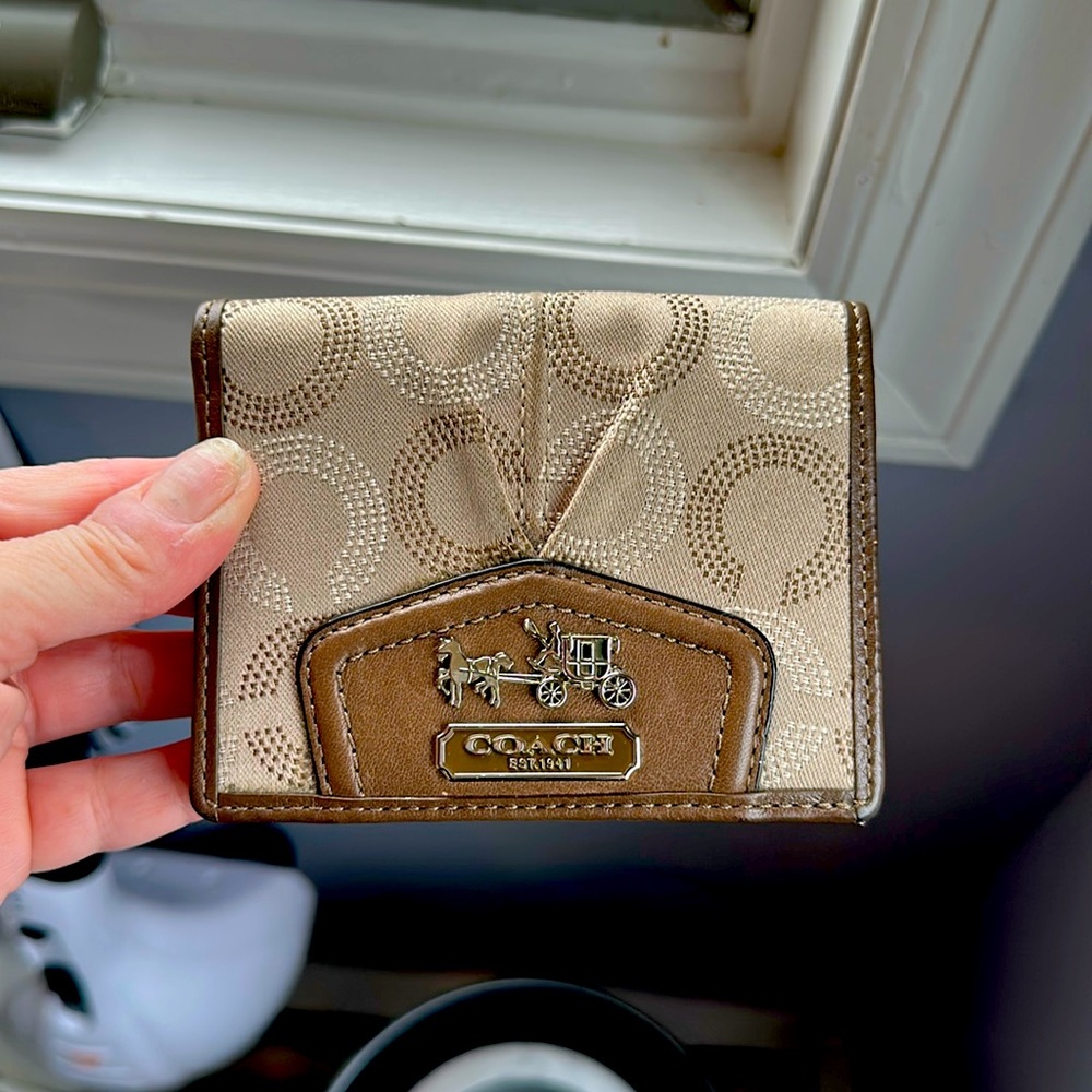 COACH Wallet Vachetta Leather trim